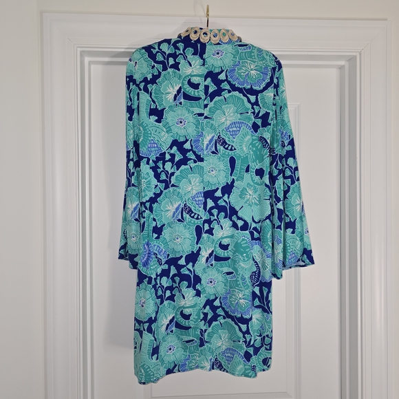 Lilly Pulitzer Vibrant Blue and Green Long Sleeve Dress - Picture 5 of 10